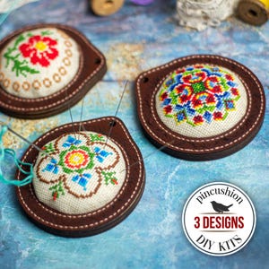 DIY Pincushion Making Kit, Needle Cushion Embroidery Kit, Sewing Kit, Handmade Gift for Mother