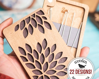 Wooden Sewing Needle Holder — Magnetic Embroidery Pin Case