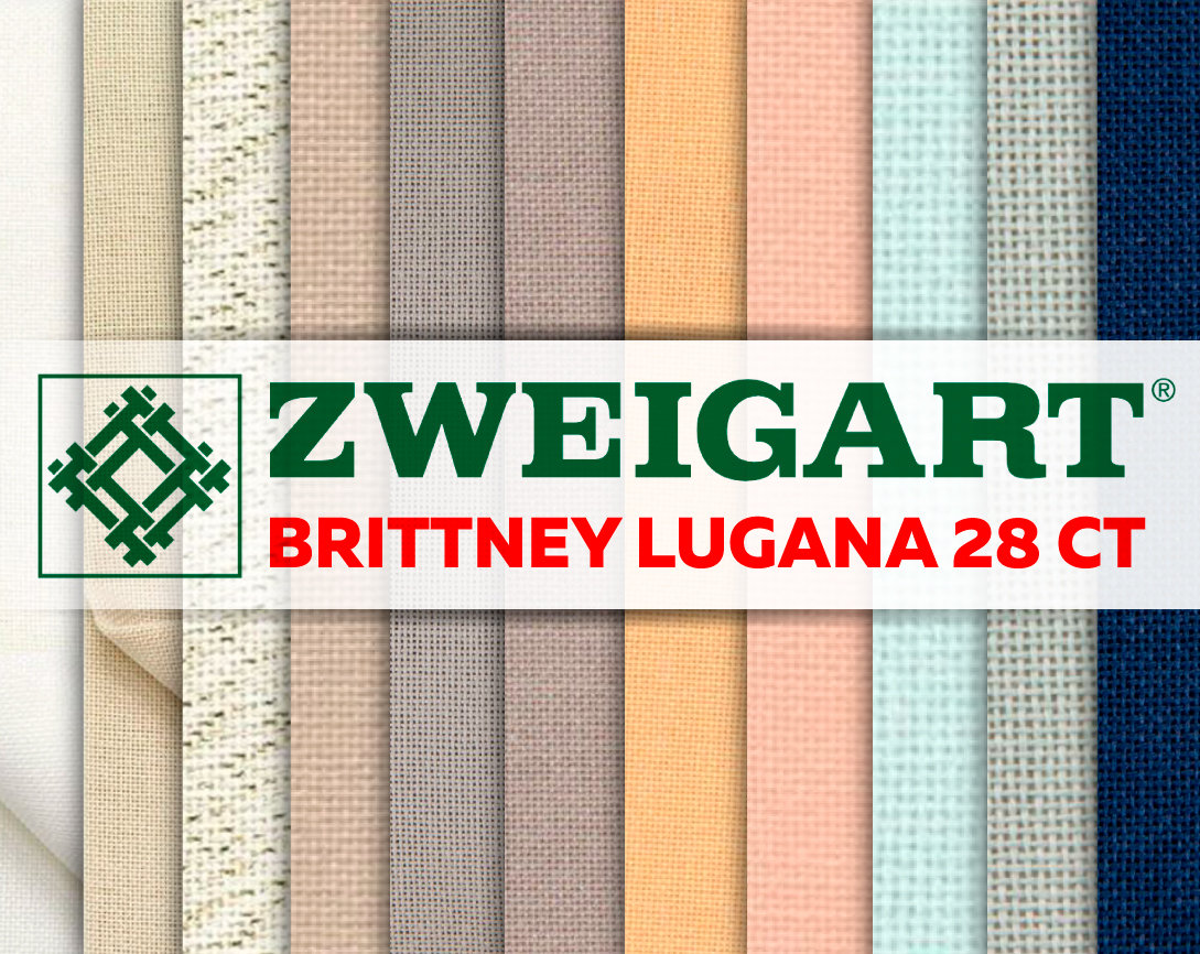 28 Count Brittney Lugana Evenweave Zweigart Fabric. Premium