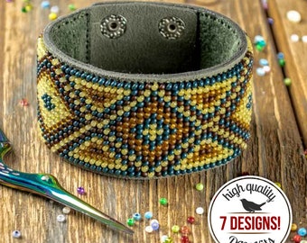 DIY Wide Bracelet Making Kit, Military Bracelet Bead Embroidery Kit, Beaded Jewelry Craft Kit, Beaded Bracelet Kit, DIY Gift for Crafter