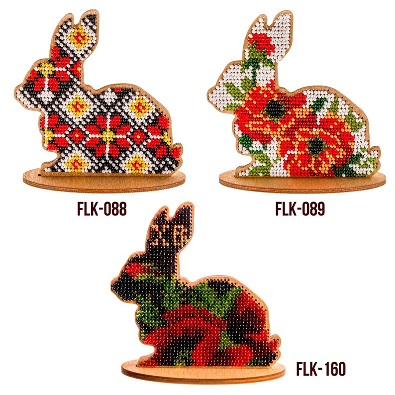 Easter Bunny Ornament Bead DIY Kit Beadwork Tutorial Set Etsy