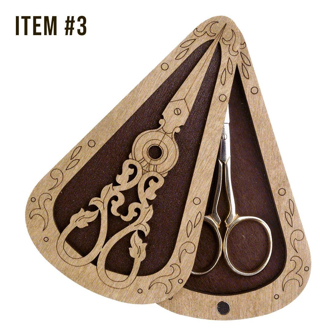 Wooden Scissors Storage Box, Embroidery Scissors Case, Holder for ...
