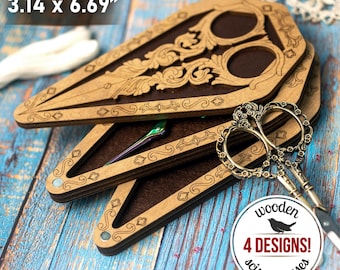 Sewing Scissors Case, Wooden Scissors Holder for Sewing, Embroidery, Jewelry Making and Quilting, Personalized Gift for Crafter