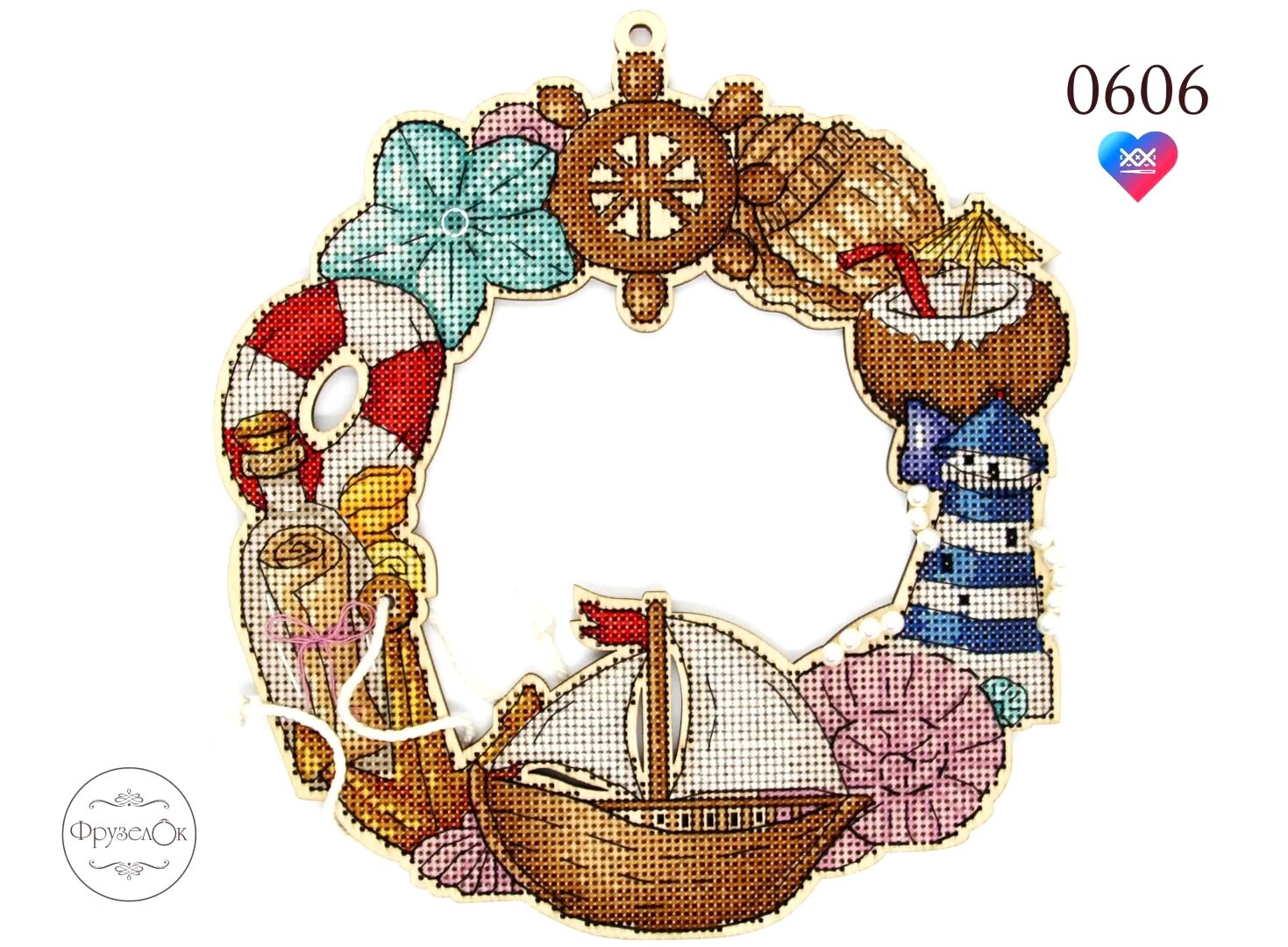 Nautical embroidery DIY kit embroidered hanging ornament Etsy