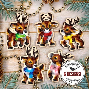 DIY Christmas Ornaments Bead Embroidery Kit, Beaded Christmas Tree Decorations, Winter Home Decor, Xmas Kids Room Decor, Christmas Gift
