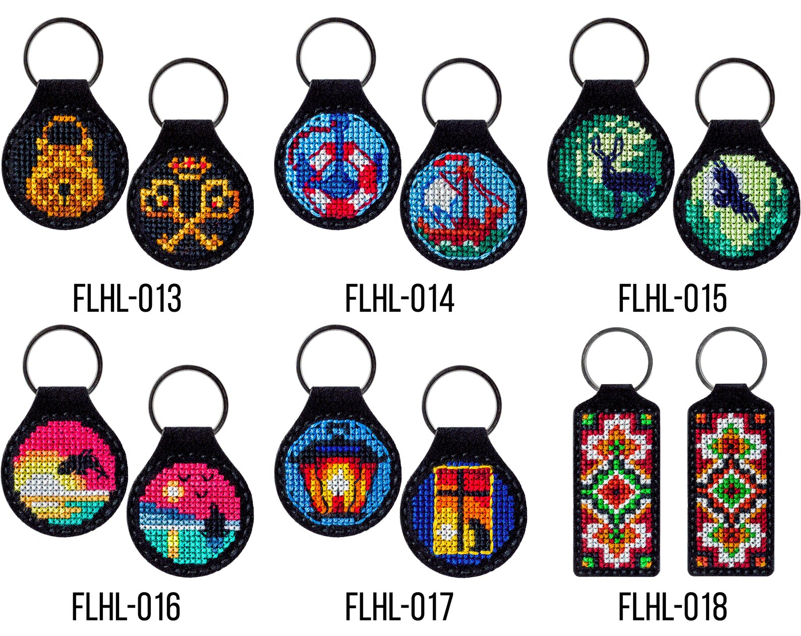 Keychain Crossstitch DIY Kit Embroidery Pattern Craft Kit Etsy
