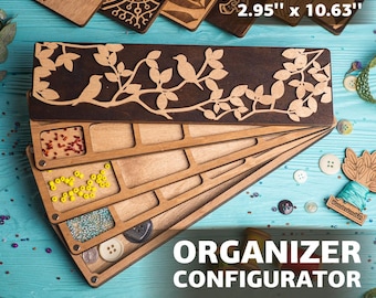Customized Bead Organizers with Lid, Personalized Box for Crafting, Beading, Jewelry Making, Nail Art and Sewing, Gift for Mother