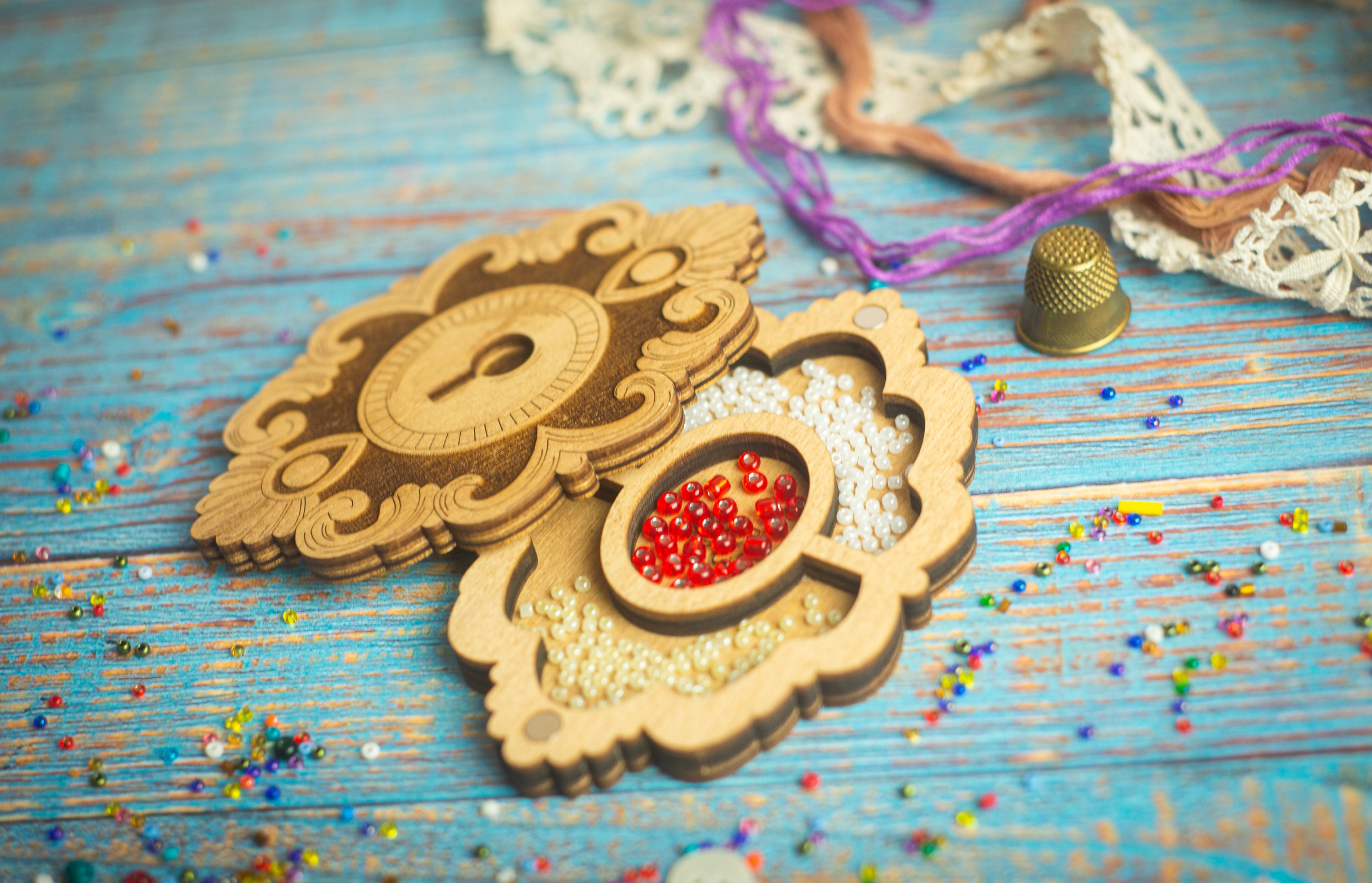 Seed bead tray with lid Beading board for jewelry making and Etsy