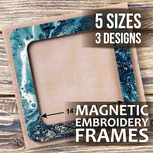 Magnetic Embroidery Frame, Cross Stitch Wooden Hoop, Embroidery Supplies and Tools, Mill Hill Frame, Gift for Crafters, Mother&#39;s Day Gift