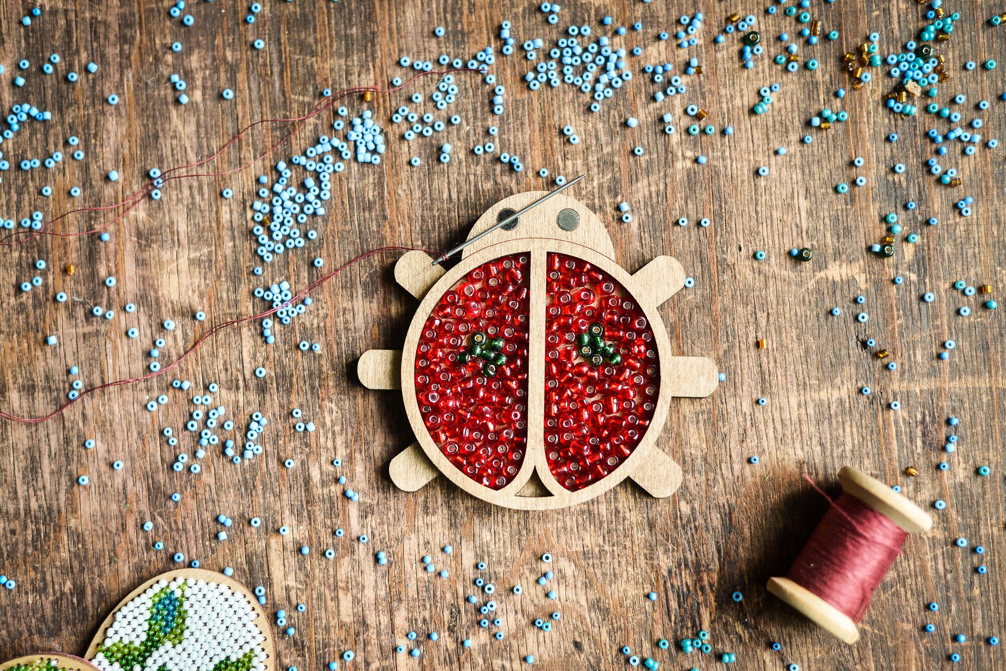 Bead sorting tray with needle craft board for jewelry Etsy