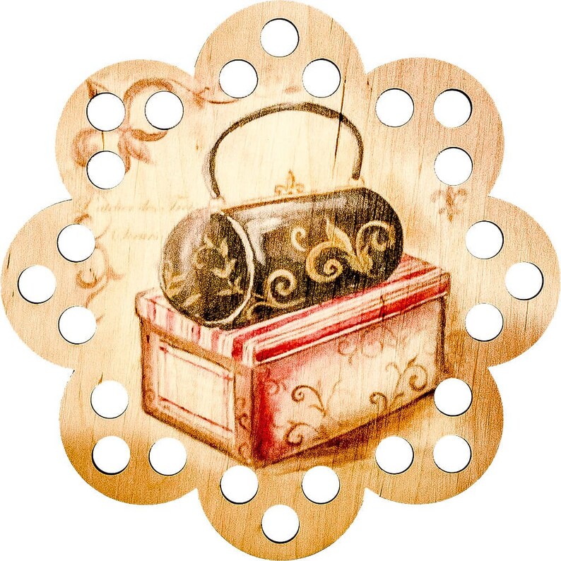 Flower shaped cross stitch floss holder bouquet of roses Etsy