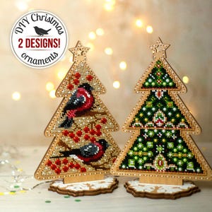 DIY Perlen Weihnachtsbaum Figuren, Weihnachtsverzierungen, Perlenstickerei Kit, Weihnachtstischdekoration, Weihnachtsgeschenk für Mutter
