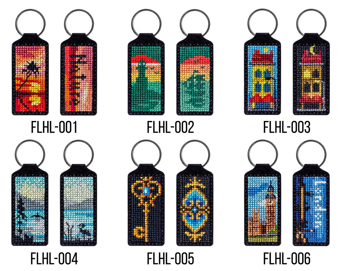 Keychain Crossstitch DIY Kit Embroidery Pattern Craft Kit Etsy