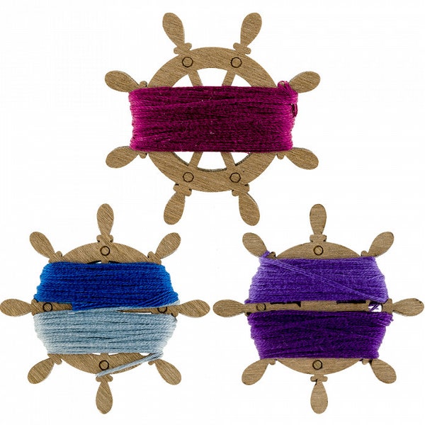 Embroidery thread holder, bobbin, thread winder, sewing spool, ribbon organizer, floss keeper, thread storage, cross stitch / crochet tool