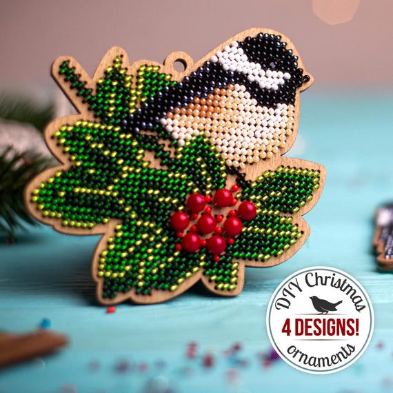DIY Bird Christmas Ornament Bead Embroidery Kit Beaded Bird Ornaments Making Kit Christmas Tree Decor Xmas Gift for Crafter Etsy UK