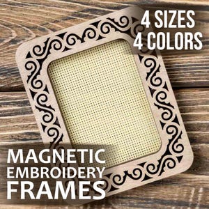 Wooden Frames for Embroidery, Cross Stitch Hoops for Paper and Plastic Canvas, Craft Supplies and Tools, Gift for Crafter