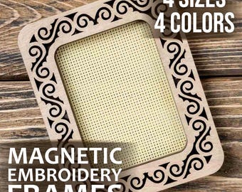 Wooden Frames for Embroidery, Cross Stitch Hoops for Paper and Plastic Canvas, Craft Supplies and Tools, Gift for Crafter