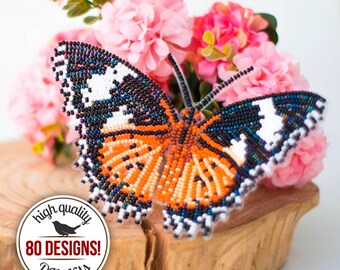 DIY Beaded Butterfly Plastic Canvas Kit, Butterfly Beading Kit, Summer Home Decor, Fridge Decor, Butterfly Embroidery Design, Crafter Gift
