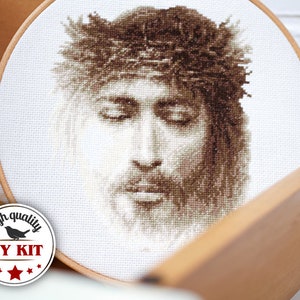 Jesus Christ Embroidery Kit, Religious Cross Stitch Kit, Jesus Embroidery Design, Handmade Gift for Mother