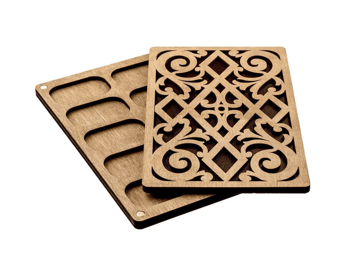 Wooden beading board with lid and needle minder Seed bead Etsy