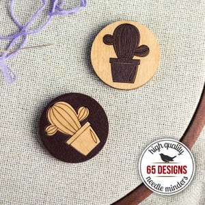 Magnetic Needle Holder, Wooden Needle Minder for Cross Stitch Embroidery and Sewing, Craft Tools and Supplies, Unique Gift for Crafter