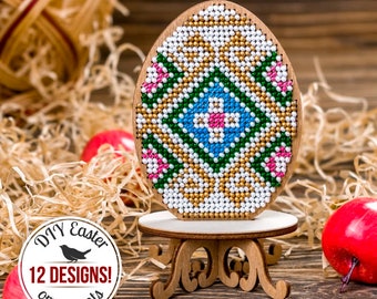 DIY Easter Egg Craft Kits, Easter Ornaments Bead Embroidery Kits, DIY Easter Table Decor, Beaded Easter Decorations, Easter Gift for Grandma
