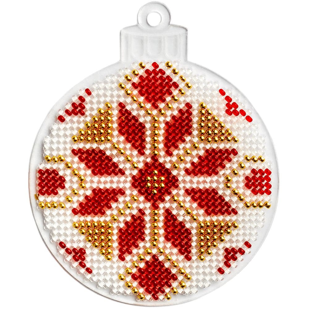 Christmas decoration Bead embroidery kit DIY Xmas ornament Etsy