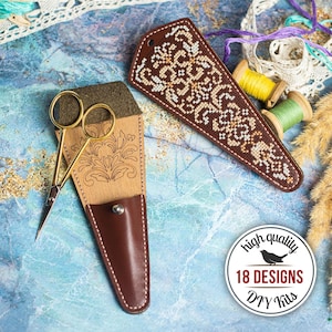 Embroidery Scissors Case DIY Kit, Scissors Holder Cross Stitch Kit, Easy Cross Stitch Design, Handmade Gift for Grandmother