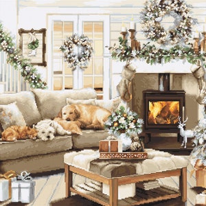 Christmas Cross Stitch Kit, Premium Quality Xmas Embroidery Kit, DIY Winter Home Decor, Christmas Wall Art, Christmas Gift for Mother