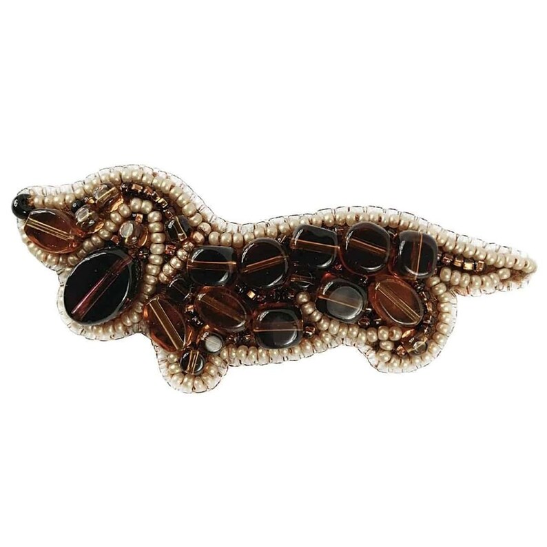Bead Embroidery Brooch DIY Kit Dachshund Pin Beading Pets Etsy