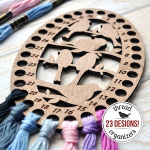 Embroidery Floss Organizer with Needle Keeper, Embroidery Thread Holder, Cross Stitch Tool, Unique Gift for Crafter