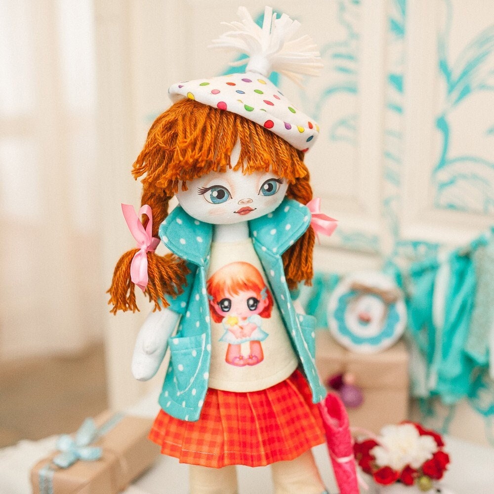 DIY Doll Making Kit Sew Your Own Fabric Toy Ragdoll Pattern Etsy