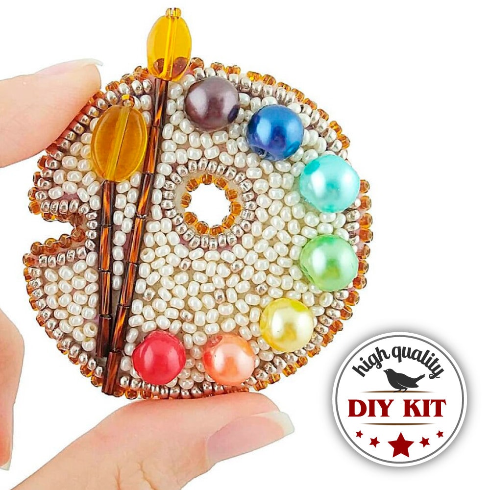 Kit DIY Broche Perles Ukrainienne : Broderie De Perles Pour Débutant, Fille