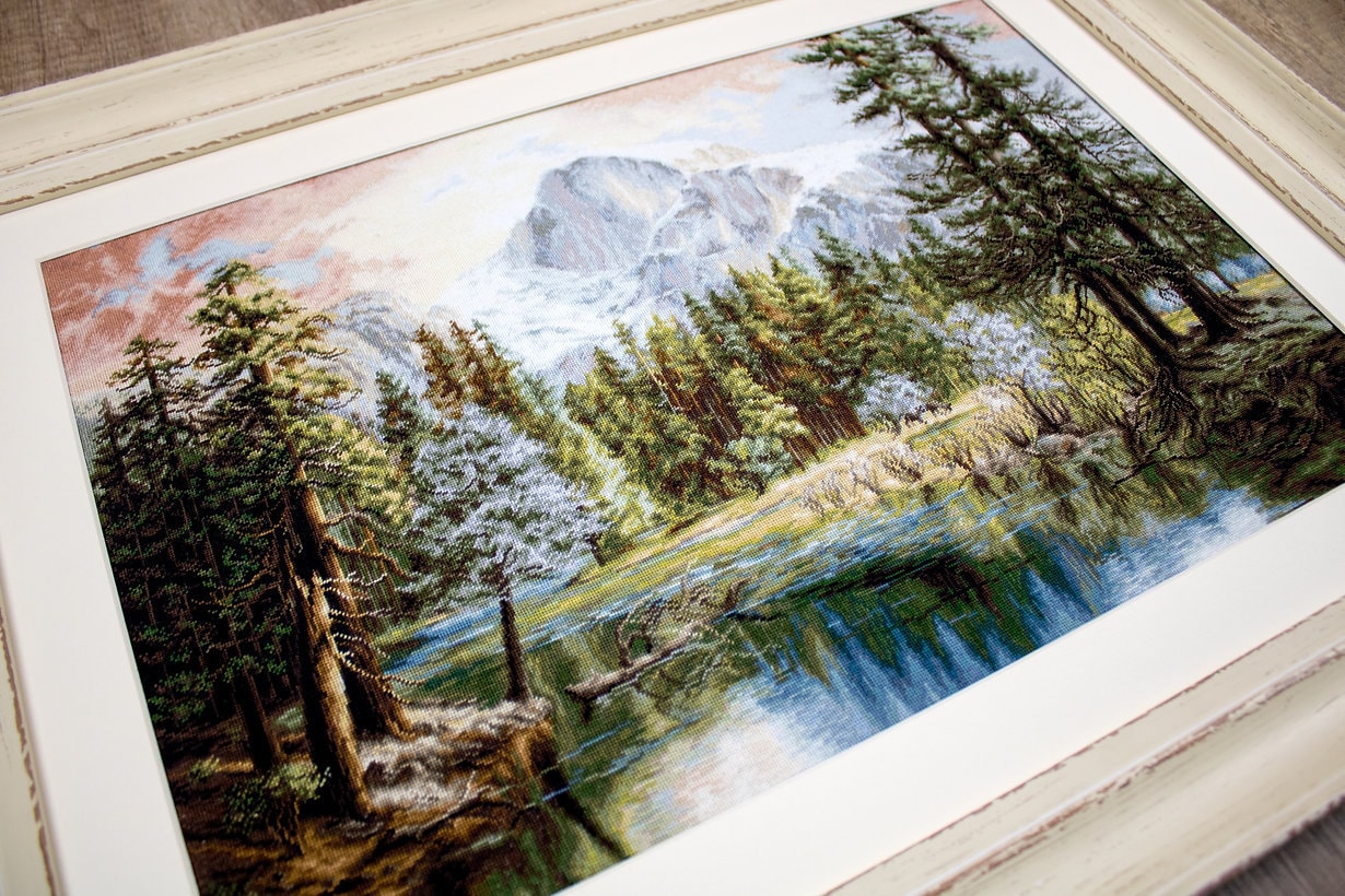 Forest Landscape Cross Stitch Kit. Premium Quality Embroidery Set ...