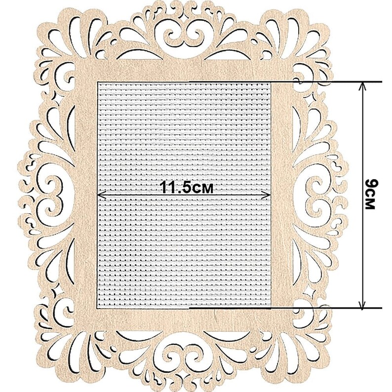 stretched blank canvas eco-friendly openwork decor Laser cut display frame FLH-010