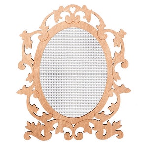 Oval stretched blank canvas decorative embroidery display frame embroidered picture DIY craft kit plywood stitching frame handmade decor