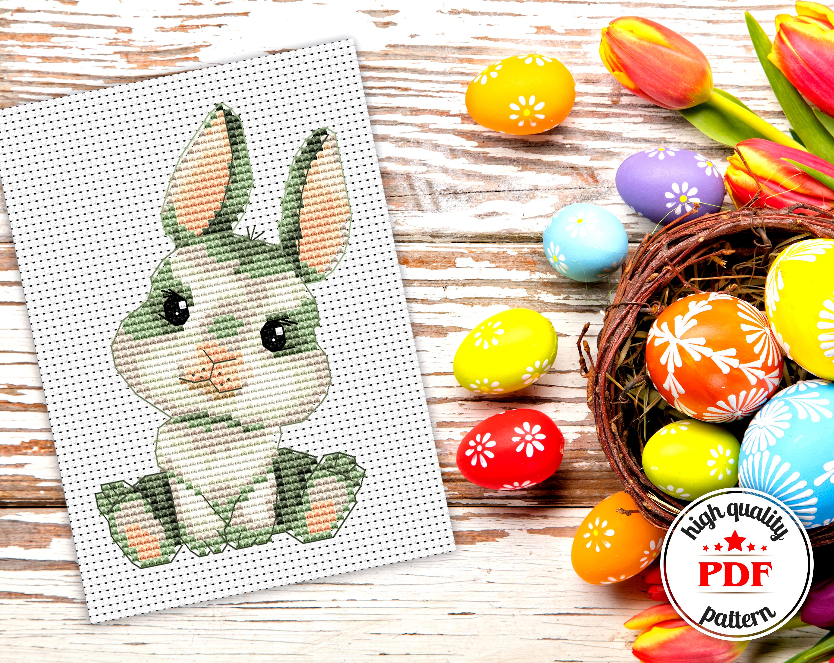 Fiber Arts Art & Collectibles Embroidery cross stitch design pattern for embroidery pdf April