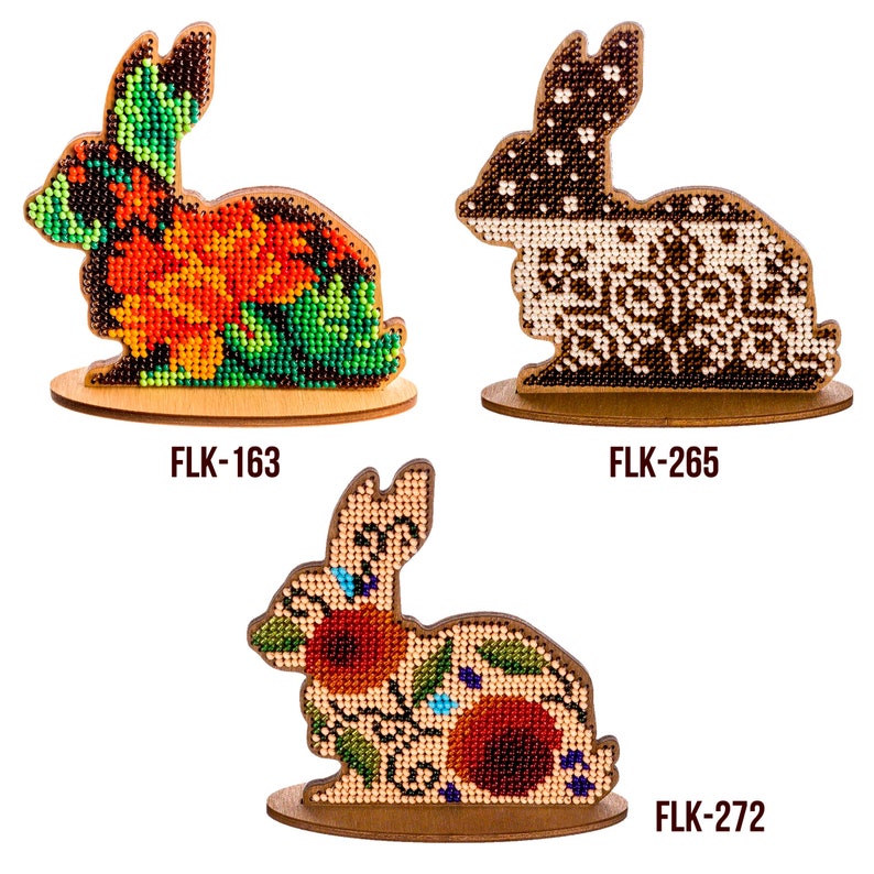 Easter Bunny Ornament Bead DIY Kit Beadwork Tutorial Set Etsy