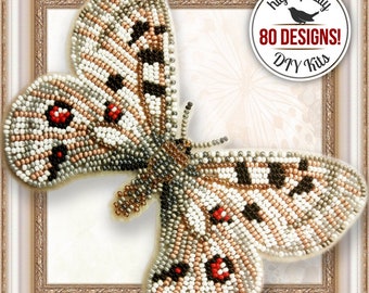 Beaded Butterfly Beading Kit, Butterfly Home Decor, Beadwork Butterfly Design, DIY Fridge Decor, Bead Embroidery Kit, Handmade Gift for Mom