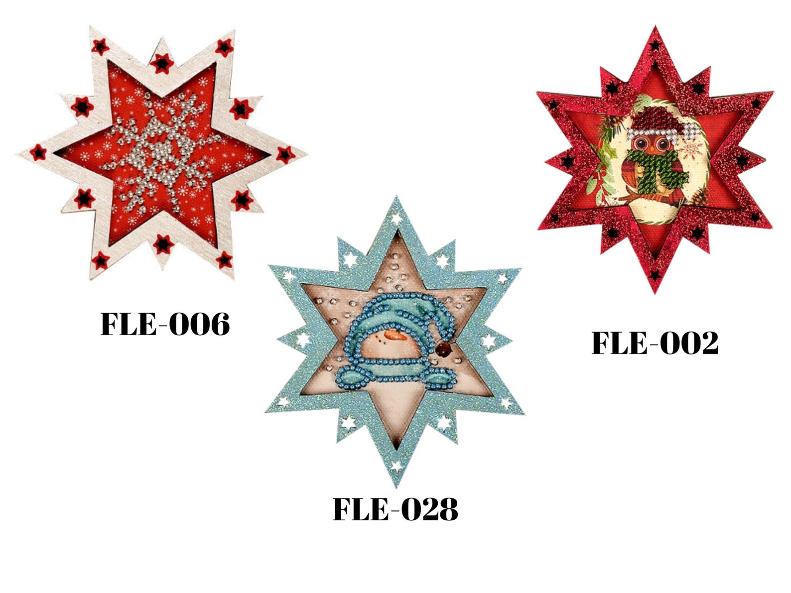 DIY Xmas Ornament Bead Snowflake Christmas Star Decor Bead Etsy