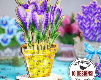 DIY Flowers Embroidery Kits, Floral Ornaments Bead Embroidery Kits, DIY Floral Home Decor, Handmade Flowers, Easter Gift for Crafter