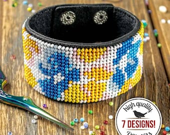 DIY ビーズブレスレットキット DIY | ビーズ刺繍キット | レザー