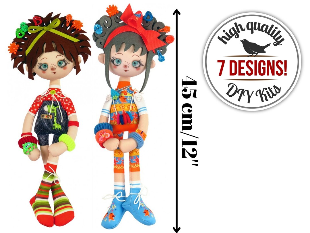 Soft Doll Making Kit, Rag Handmade Doll DIY Kit, Beginner Sewing Kit