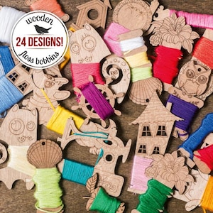 Bobines de fil en bois, porte-fil pour couture et broderie, organisateurs de fil de point de croix, cadeau pour bricoleur