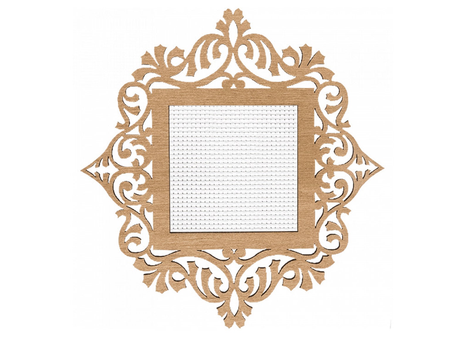 Laser cut square frame stretched blank canvas ecofriendly Etsy
