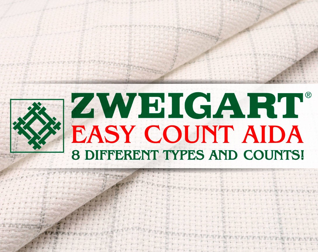 Easy Count Aida Cloth 18 Count Pre-Gridded Cross Stitch Fabric
