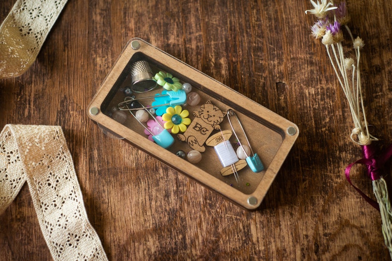 Cross Stitch Needle Holder Wooden Embroidery Organizer | Etsy