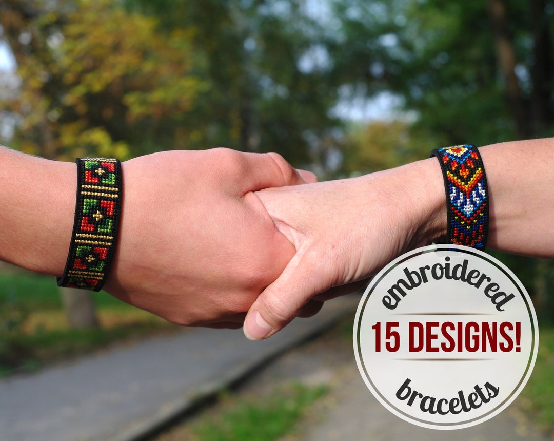 Bracelet Making DIY Kit, Crossstitch Embroidery Pattern, Needlework