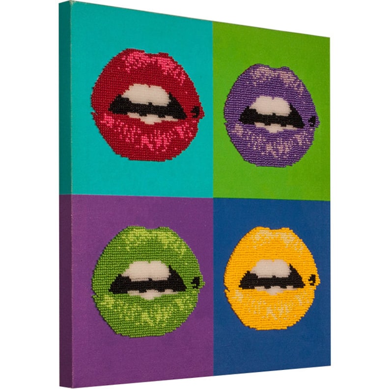DIY embroidered home decor contemporary art gift bead embroidery blank canvas Pop art beaded picture craft kit Warhol modern art pattern