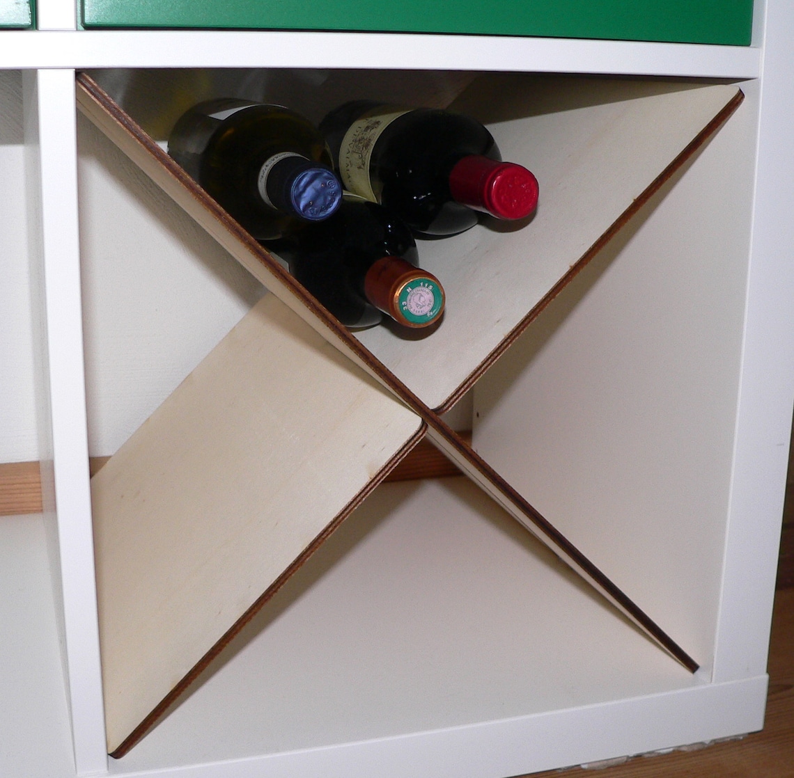 Bottle Rack Shelf Insert Shelf Insert Diagonal Ikea Kallax Etsy UK